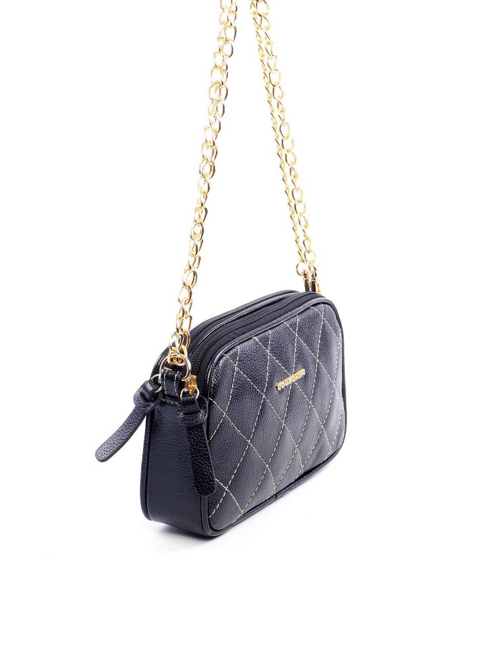 Bolsa Cluthc Tranversal em Metalasse - Preta BSI-6118 - PR