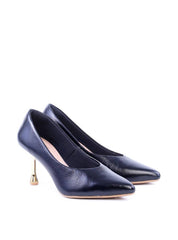Scarpin Salto Cromado e Bico Fino - Preta SDI-11690 - PR