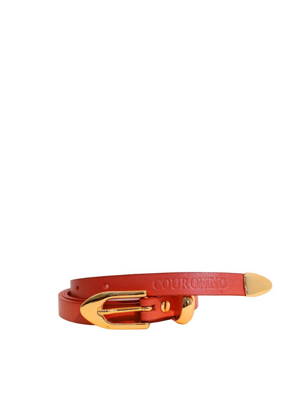 Cinto Casual Feminino Couro Vermelho CTI-930 - VE