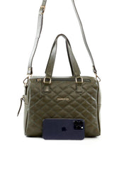 Bolsa Tote Arredondada em Matelasse - Verde BSI-6431 - VD