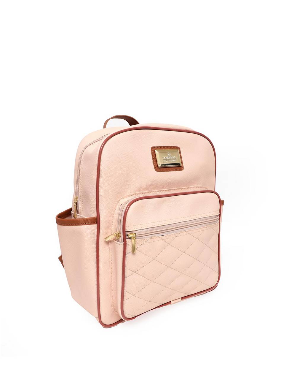 Mochila Media Bolso Duplo Frontal Nude MEI-399 - NU