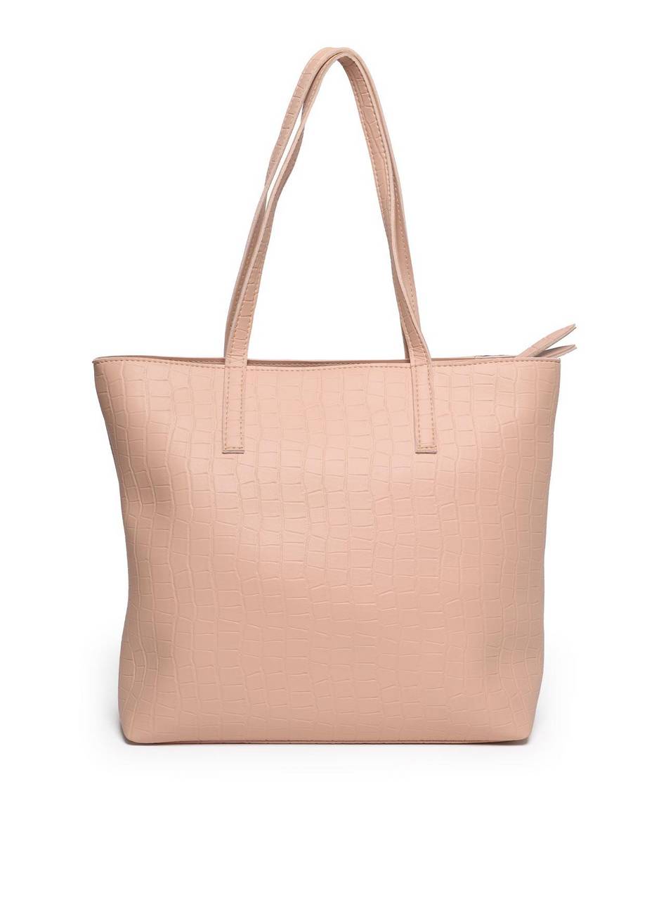 Bolsa Shopper Grande Tiracolo Recortes Frontais Nude BSI-5902 - NU