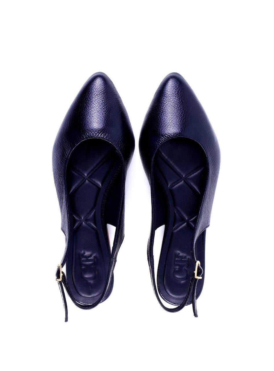 Sapatilha Slingback Lisa de Bico Fino - Preta SDI-11993 - PR