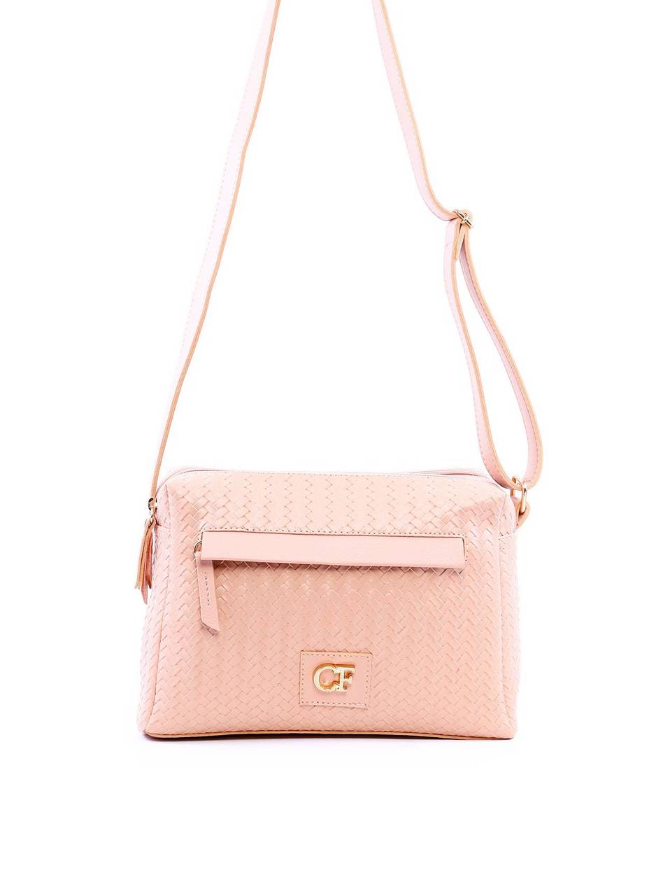 Bolsa Baú Transversal Duas Divisórias - Nude BSI-6321 - NU