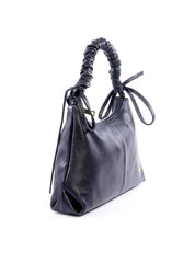 Bolsa Hobo de Mão com Alça Franzida - Preta BSI-6009 - PR