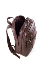 Mochila Executiva com Bolso Frontal em Couro - Cacau MEI-460 - CA