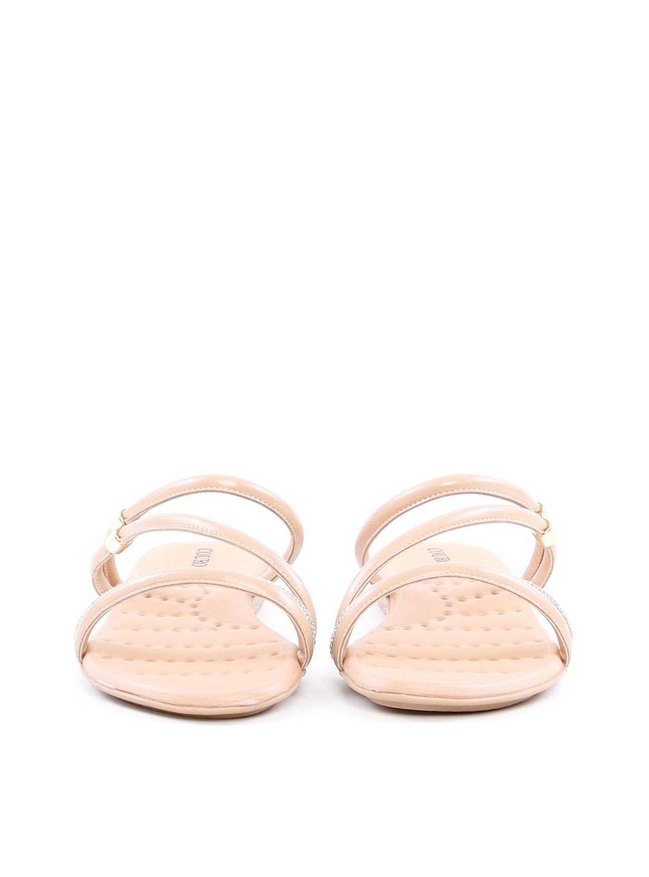 Rasteiras Comfort Tiras Finas com Strass - Nude SDI-11920 - NU