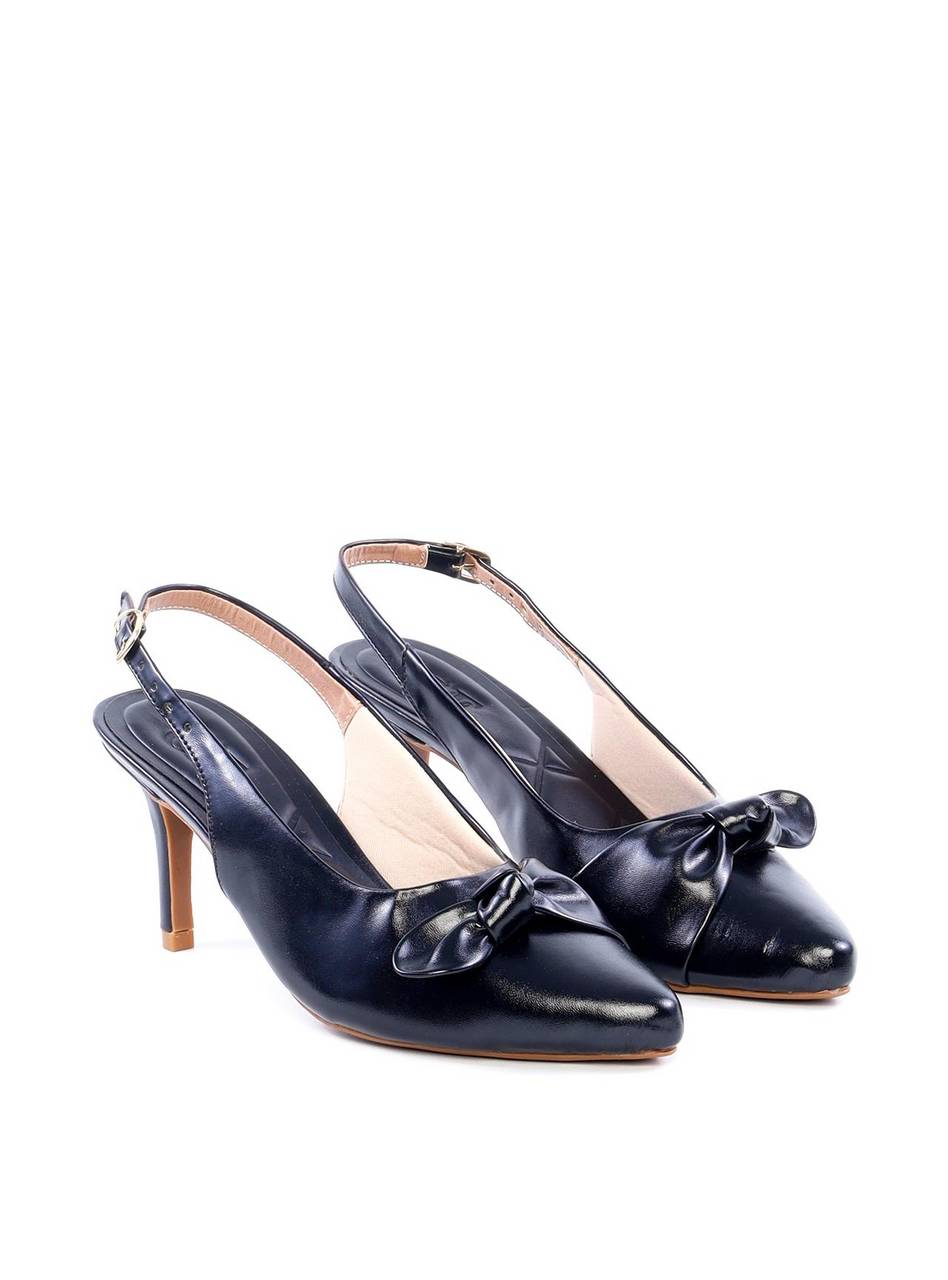 Scarpin Slingback com Detalhe em Nó - Preta SDI-11796 - PR