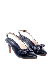 Scarpin Slingback com Detalhe em Nó - Preta SDI-11796 - PR
