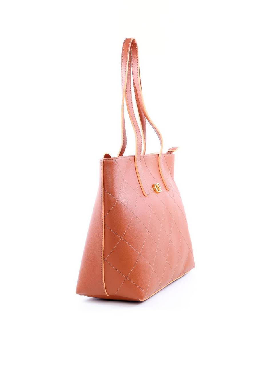 Bolsa Shopper Tiracolo Metalasse com Detalhes de Costura - Castor BSI-6064 - CS