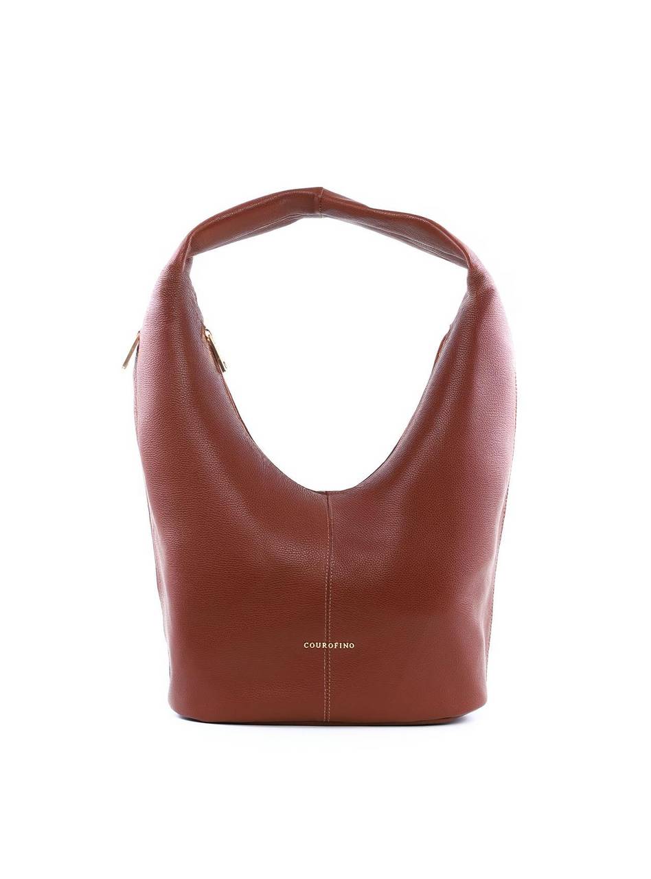 Bolsa Hobo Grande com Bolso Lateral - Castor BSI-6401 - CS