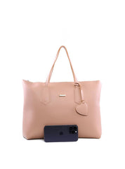 Bolsa Shopper Bag Charm Coração - Nude BSI-6413 - NU