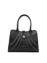 Bolsa Tote Detalhe Costura Frontal Alça Dupla - Preta BSI-6379 - PR