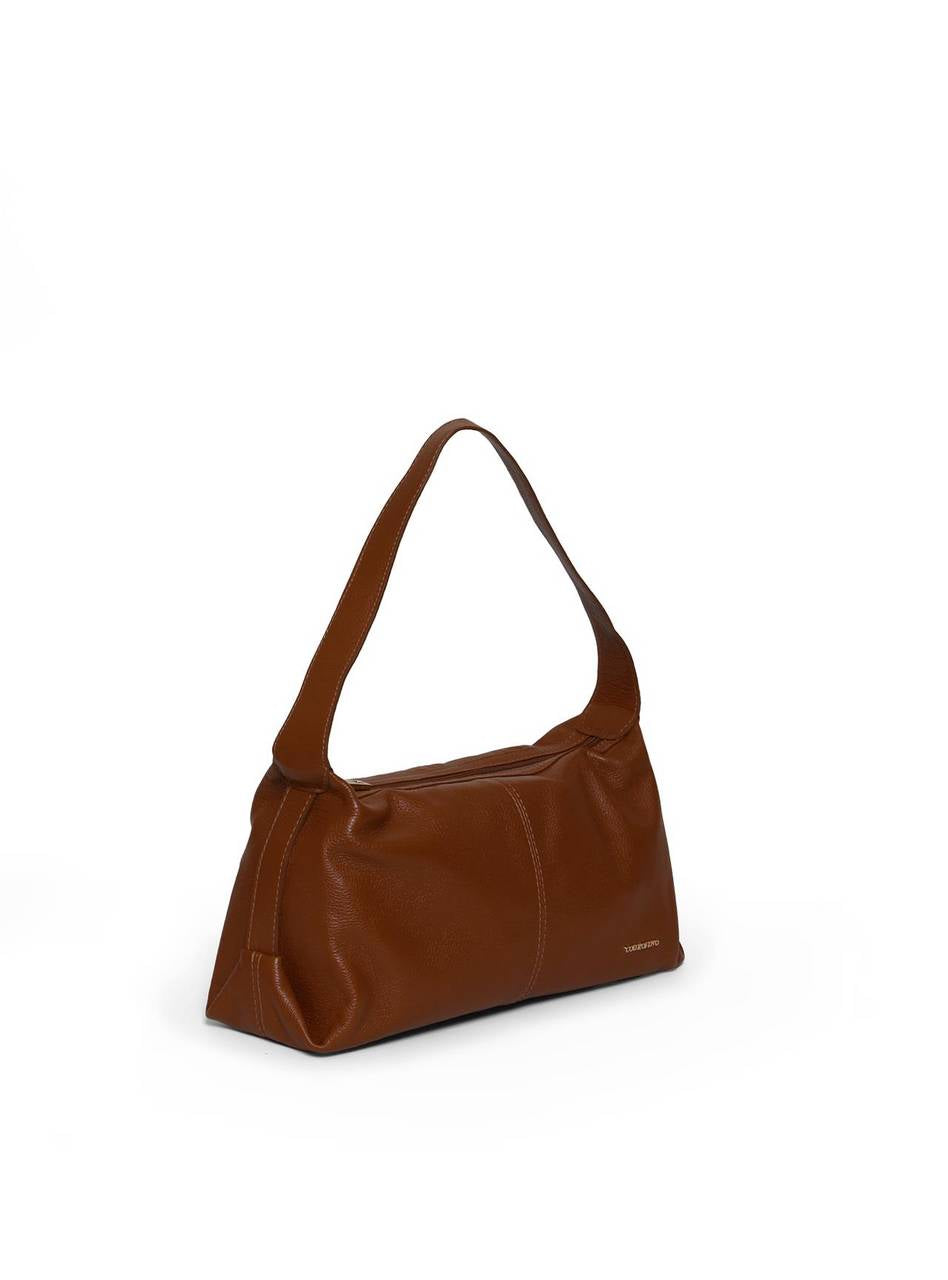 Bolsa Hobo Alça de Ombro Costura Central - Castor BSI-5969 - CS