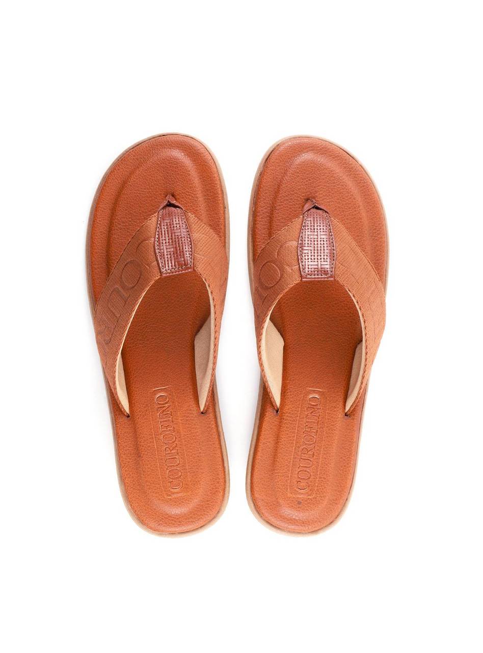 Chinelão Masculino de Dedo com Tira Couro Fino - Castor SDI-11866 - CS