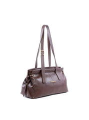 Bolsa Tote de Couro com Ilhós Laterais - Cacau BSI-6223 - CA