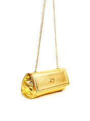 Bolsa Satchel Retangular Alça Transversal Corrente - Ouro BSI-6262 - AU