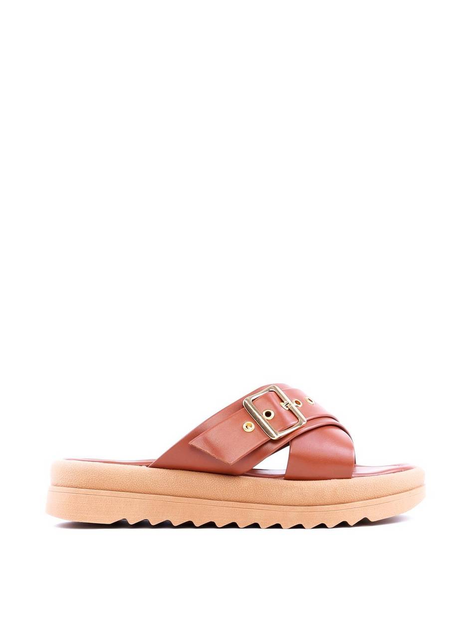 Sandália Flatform com Tiras Cruzadas - Castor SDI-11726 - CS