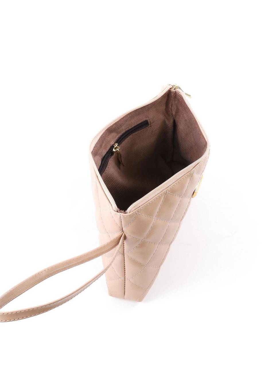 Necessaire Feminina Quadrada em Matelassê - Nude NSI-174 - NU