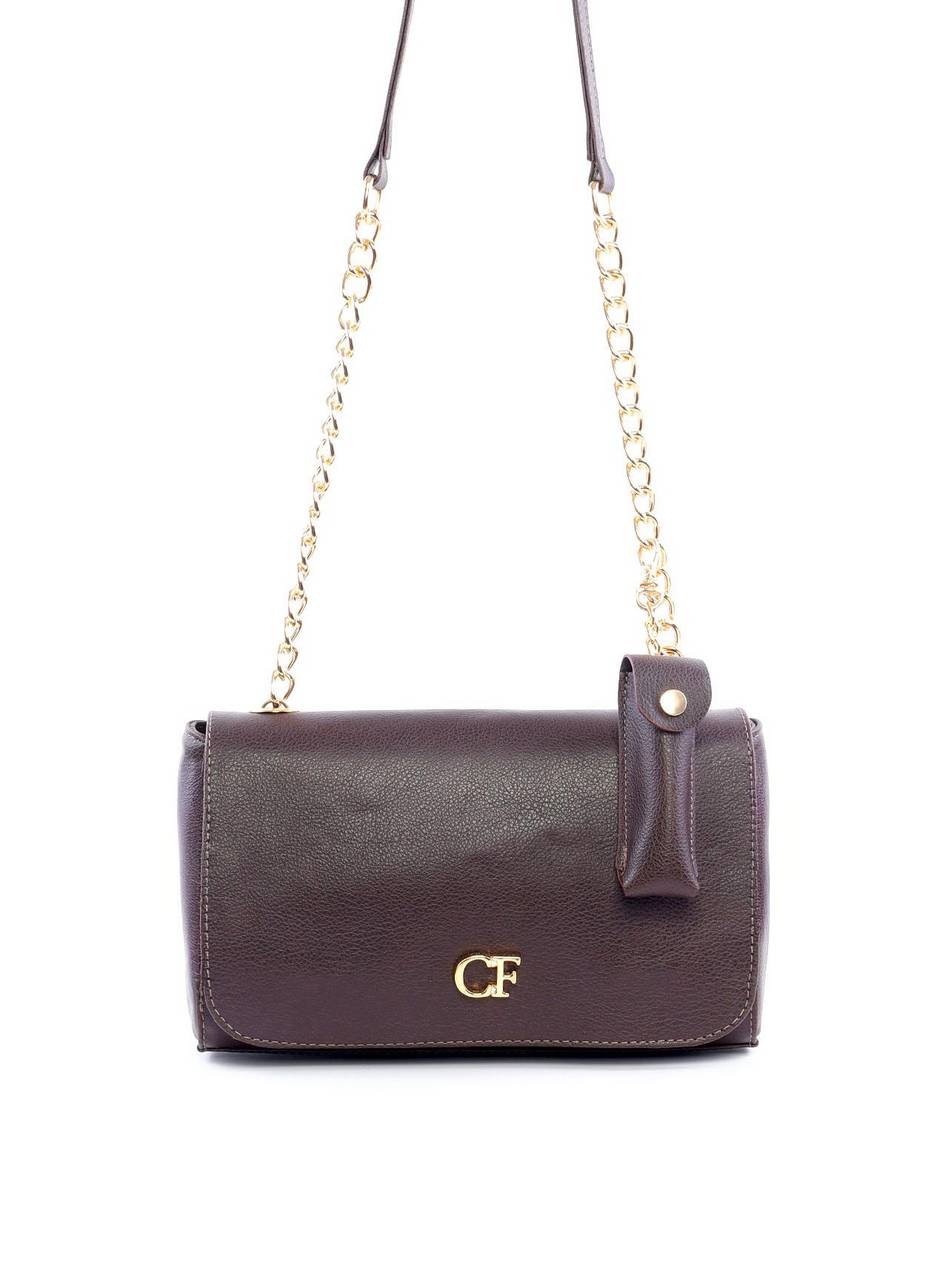 Bolsa Satchel com Tampa e Porta Batom - Cacau BSI-6188 - CA