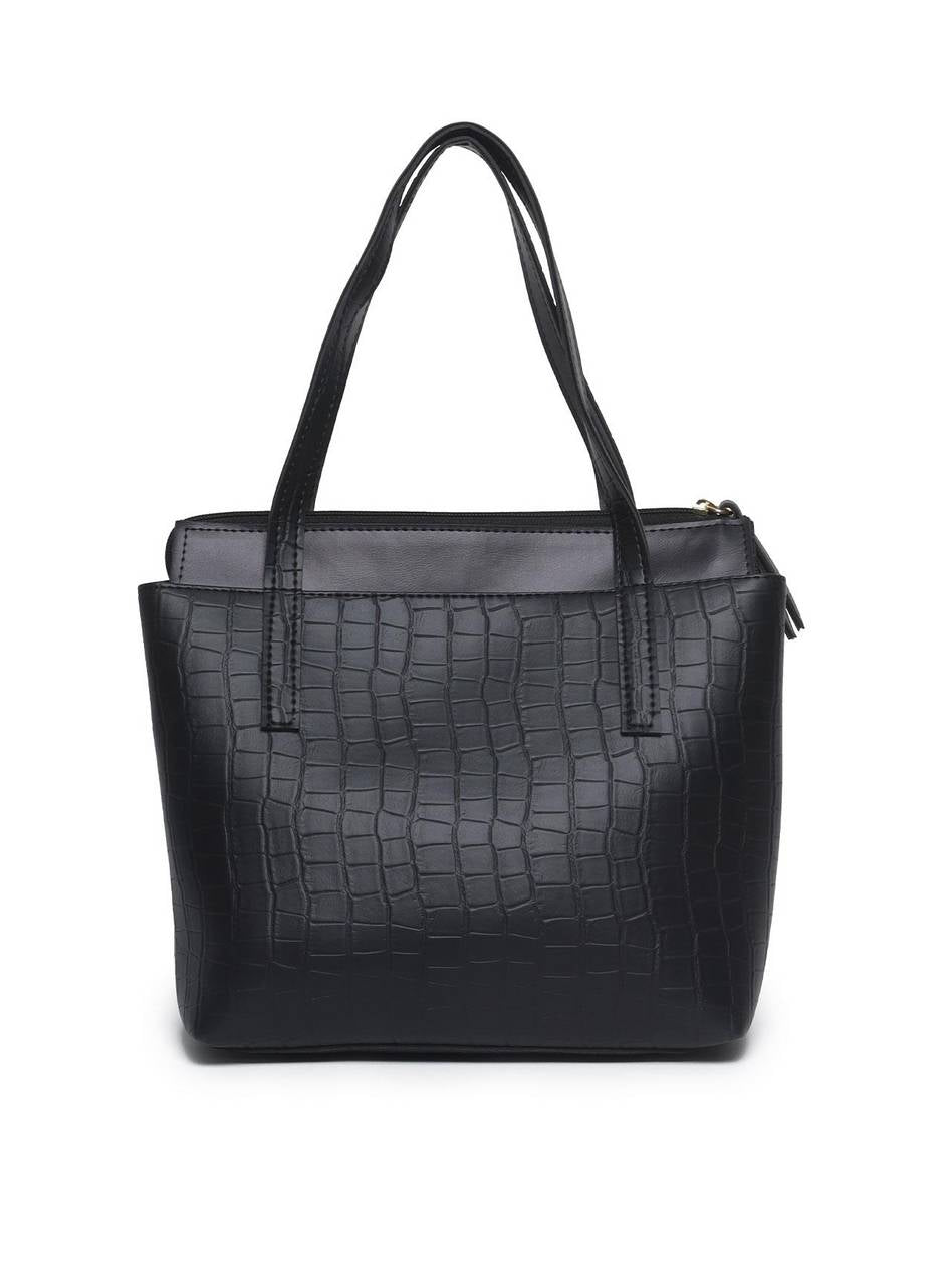 Bolsa Feminina Shopper Média Tiracolo Preta BSI-5903 - PR