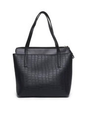 Bolsa Feminina Shopper Média Tiracolo Preta BSI-5903 - PR