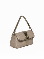 Bolsa Satchel de Mão em Palha Ouro BSI-5986 - AU