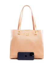 Bolsa Shopper Quadrada Três Divisórias - Nude BSI-6429 - NU