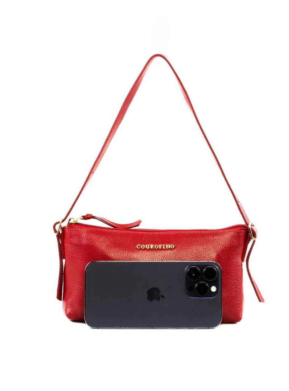 Bolsa Baguete Alça Mini Fivelas - Vermelha BSI-6382 - VE