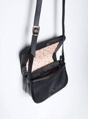 Bolsa Saddle Couro Pequena Transversal - Preta BSI-5837 - PR