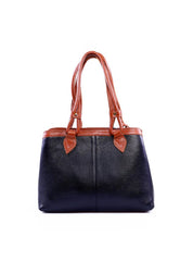 Bolsa Alderice Tote Detalhe Costura e Bag Charm - Preta BSI-6322 - PR