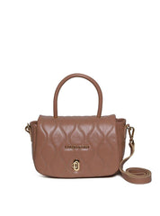 Bolsa Satchel Pequena Couro Alça Dupla - Nude BSI-5978 - NU
