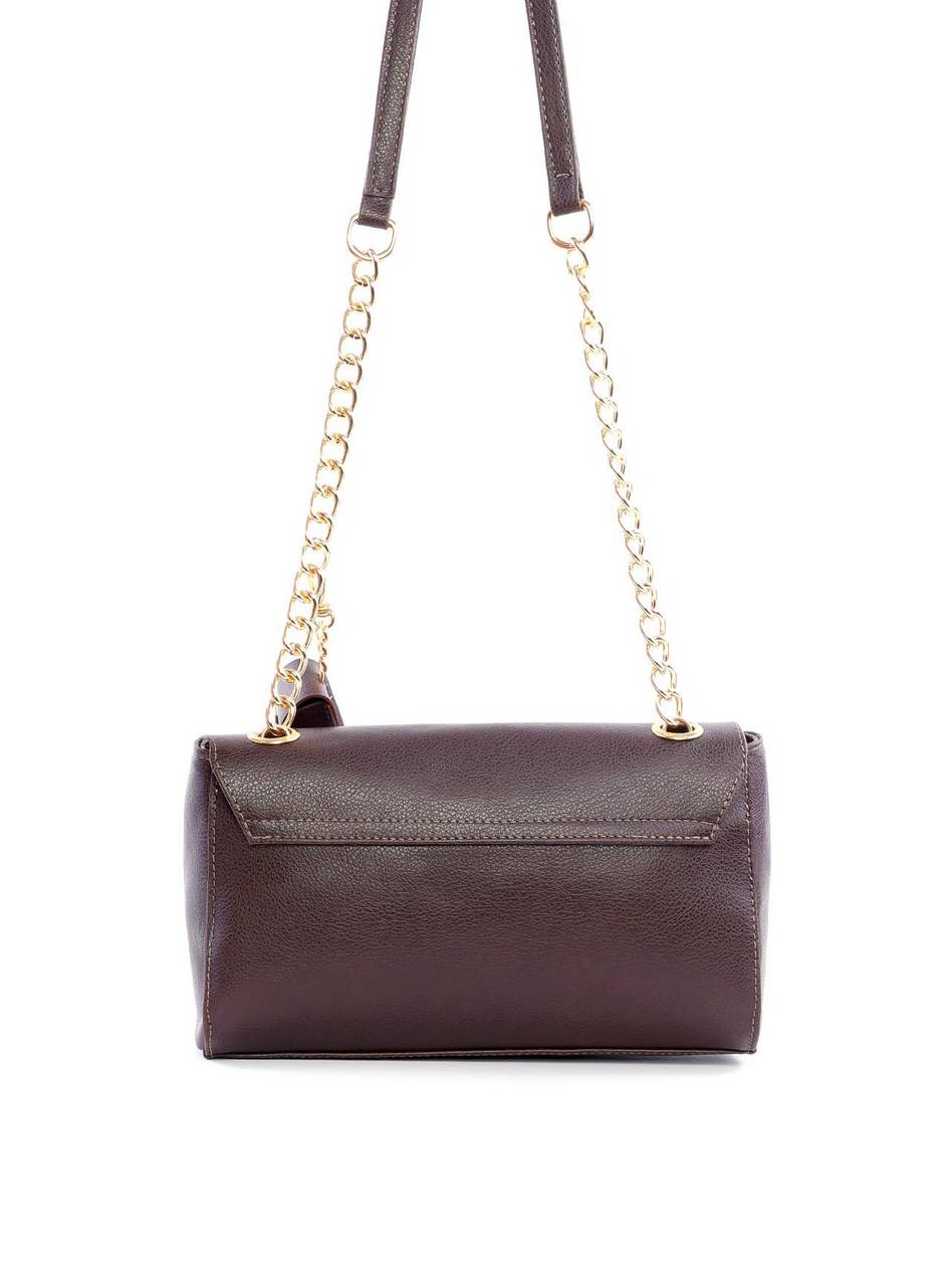 Bolsa Satchel com Tampa e Porta Batom - Cacau BSI-6188 - CA