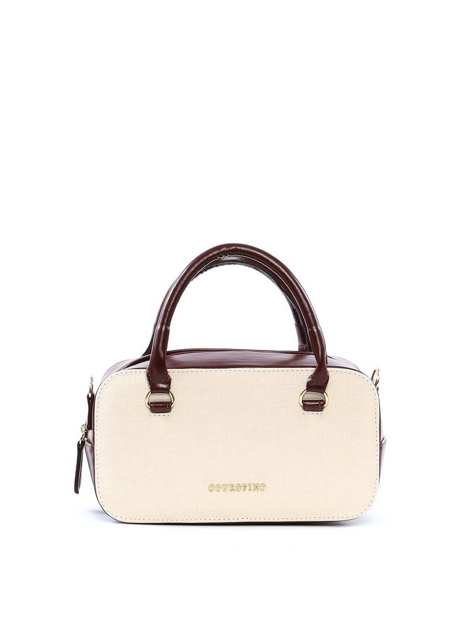 Bolsa Baú Pequena com Mix de Materiais BSI-6499 - VI