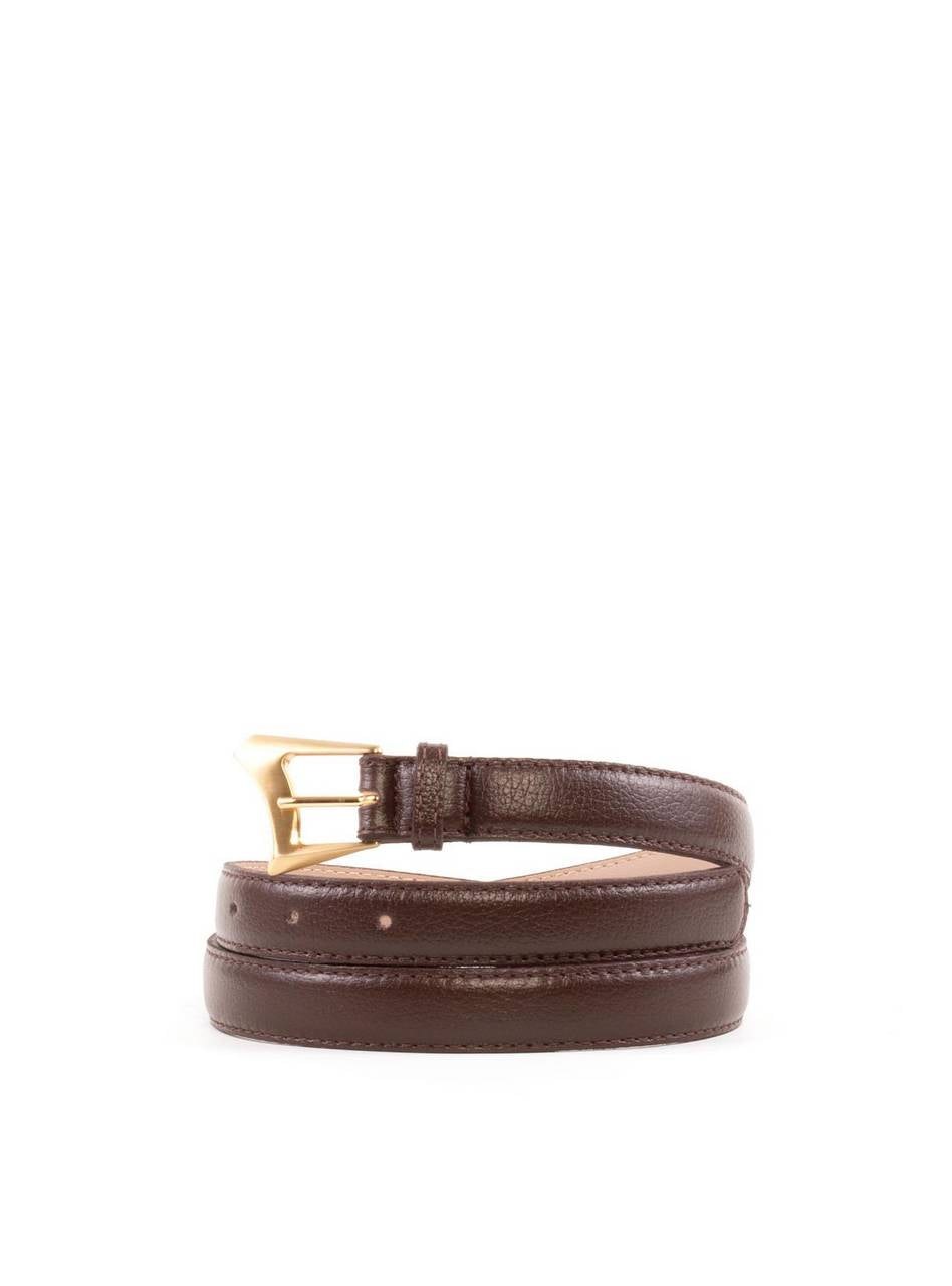 Cinto Feminino Fino Fivela Assimétrica Aço Escovado - Cacau CTI-1009 - CA