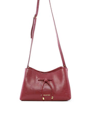 Bolsa Tote Pequena com Cordão - Vinho BSI-6469 - VI