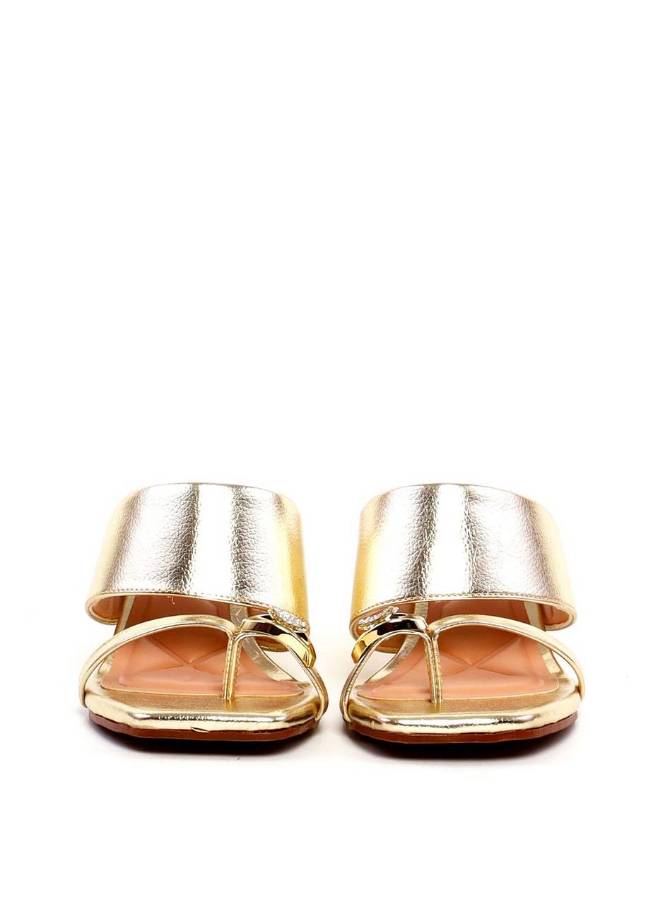 Tamanco Anabela com Enfeite no Dedo - Ouro SDI-11959 - AU