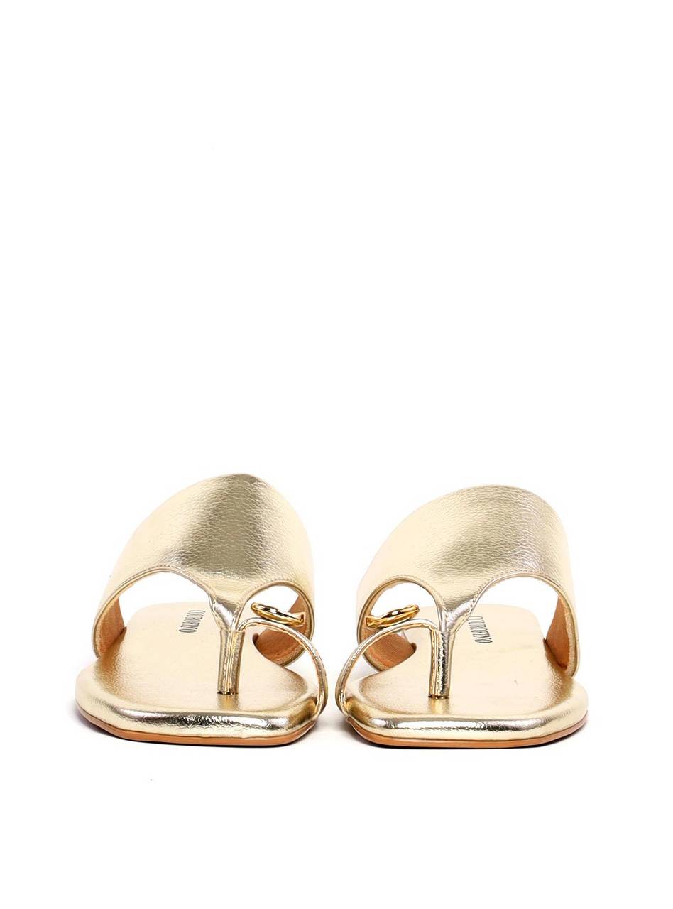 Rasteira com Tira Larga e Medalha - Ouro SDI-11906 - AU