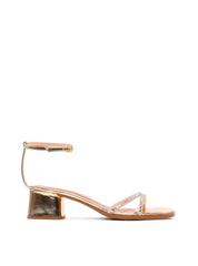 Sandália Salto Bloco Médio com Strass SDI-12245 - AU