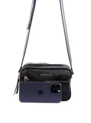 Bolsa Bag Transversal com Bolso Frontal - Preta BSI-6427 - PR