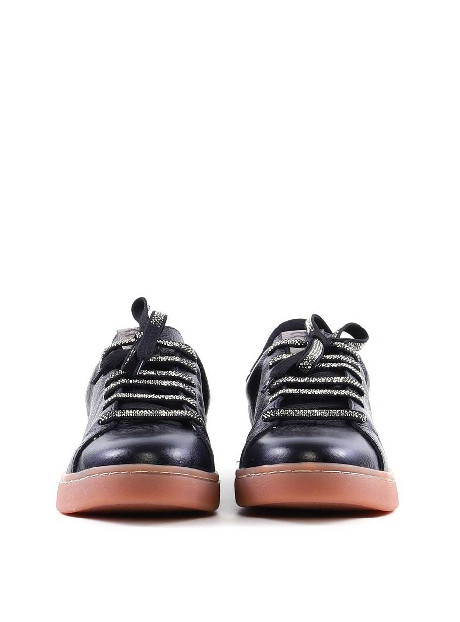 Tênis Casual com Cadarço em Strass - Preto SP-12030 - PR