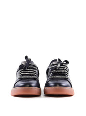 Tênis Casual com Cadarço em Strass - Preto SP-12030 - PR