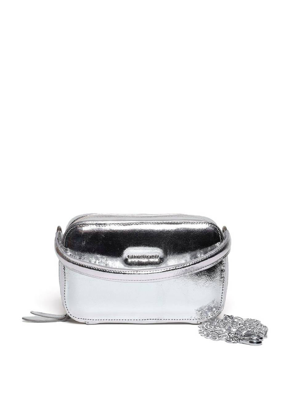 Bolsa Bag Transversal Quadrada - Prata BSI-5999 - PT