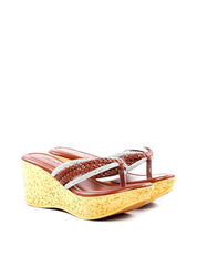 Tamanco Plataforma com Tiras e Strass - Castor SDI-11827 - CS