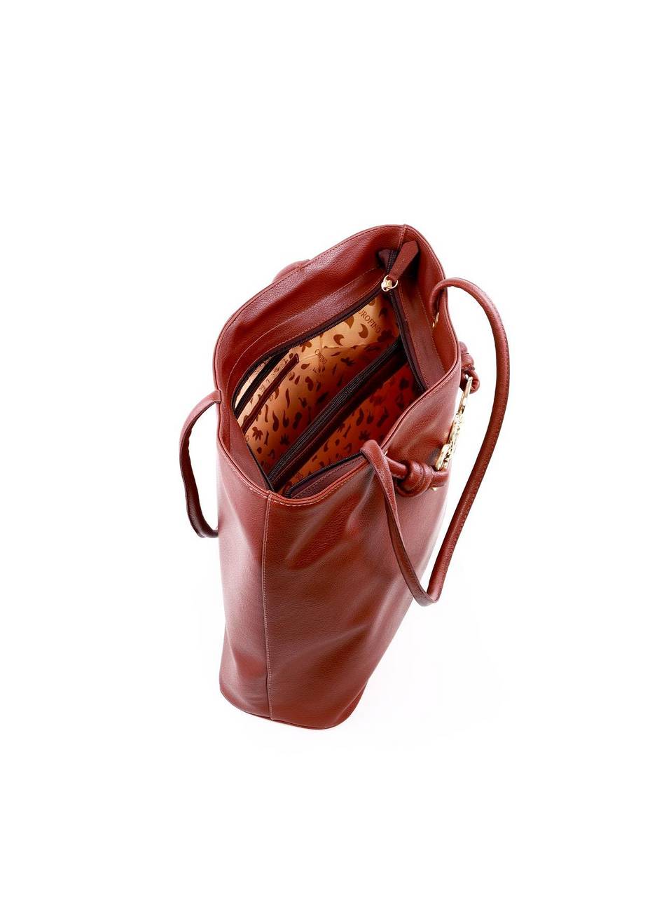 Bolsa Tote Tiracolo com Elos - Cacau BSI-6289 - CA