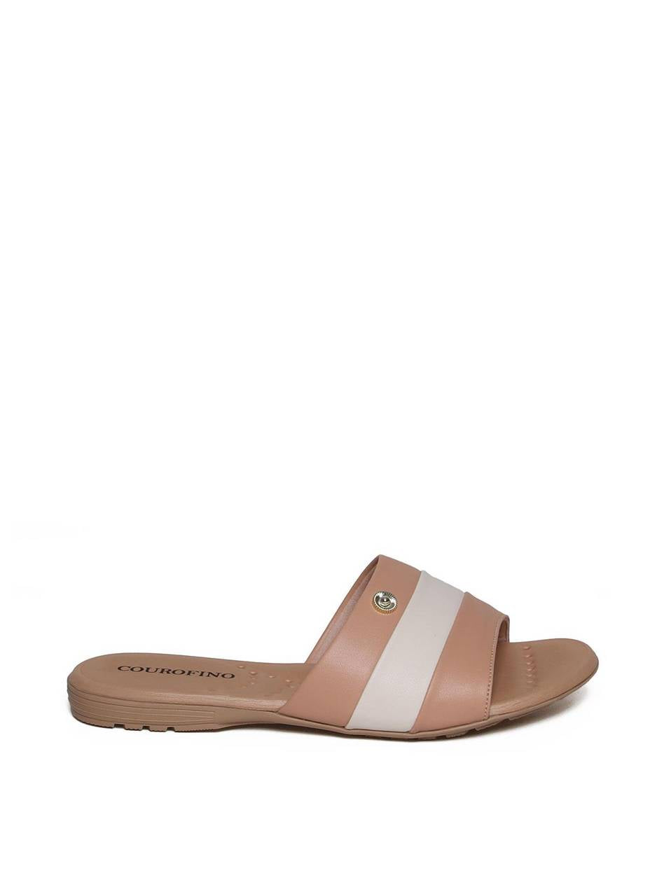 Sandália Feminina Rasteira Confort - Nude   SDI-11649 - NU