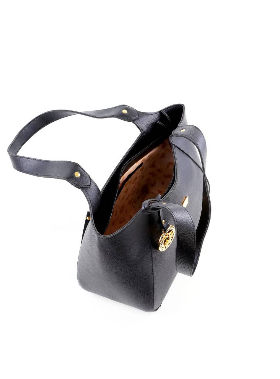 Bolsa Shopper Média com Charm - Preta BSI-6461 - PR