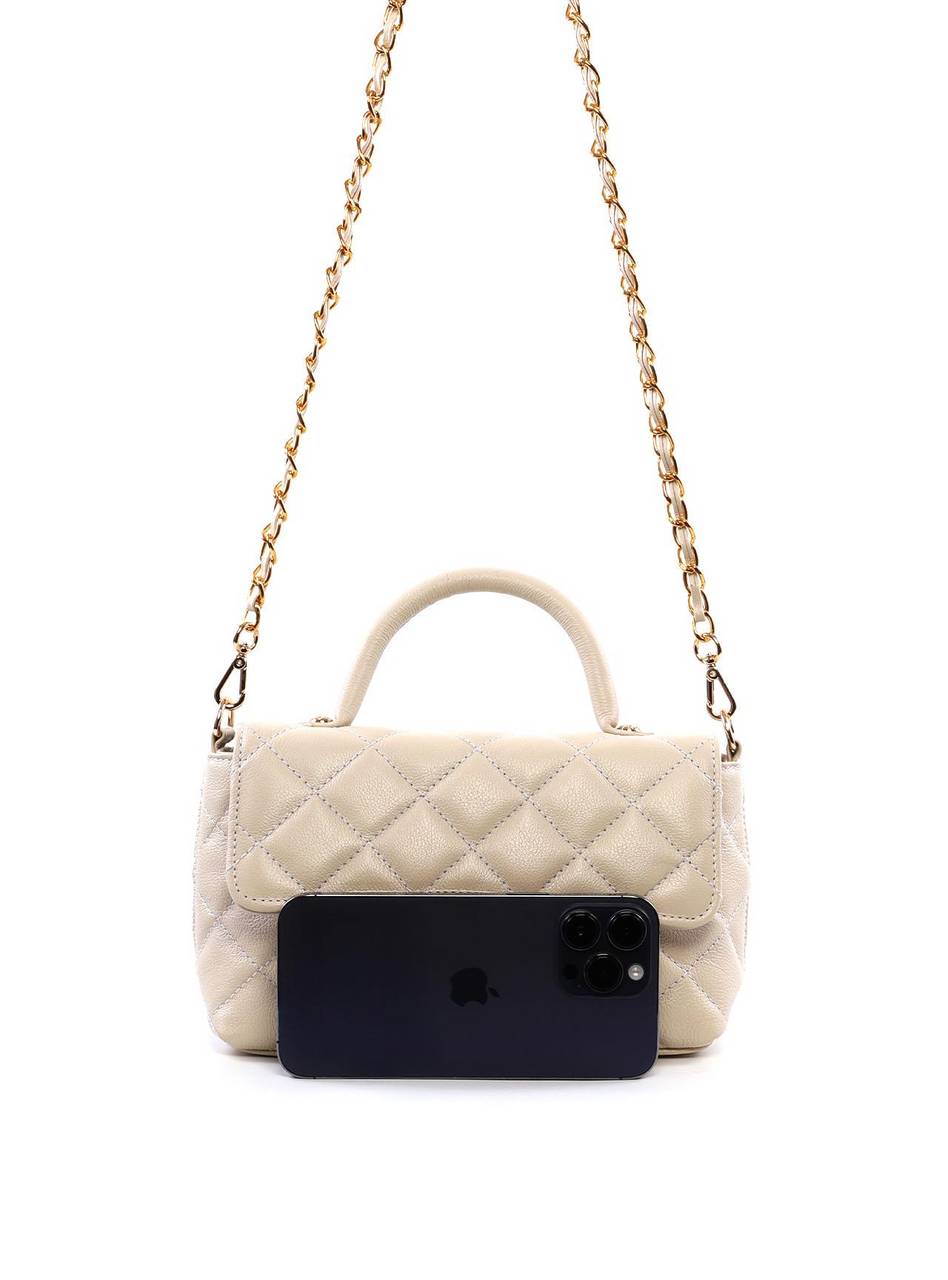 Bolsa Satchel Pequena com Matelassê e Fecho Giratório BSI-6505 - FE