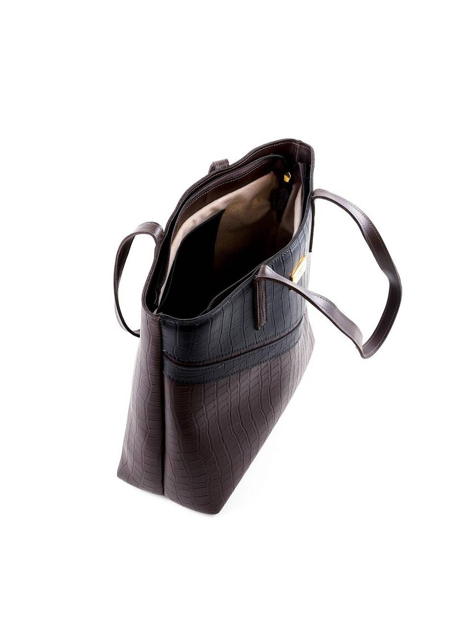 Bolsa Shopper com Recortes Assimétricos - Cacau BSI-6422 - CA