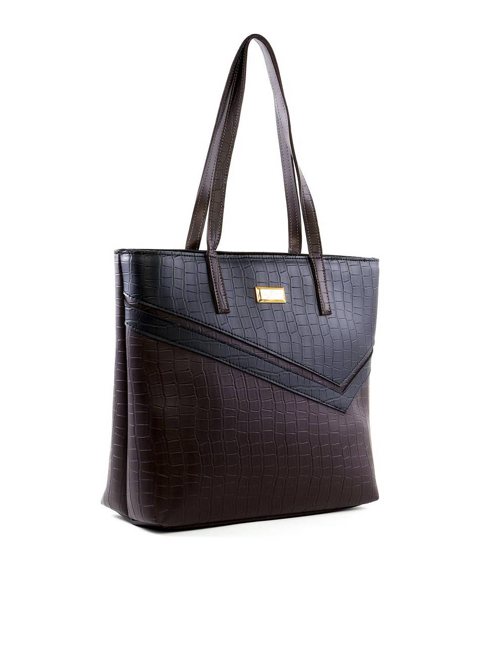 Bolsa Shopper com Recortes Assimétricos - Cacau BSI-6422 - CA